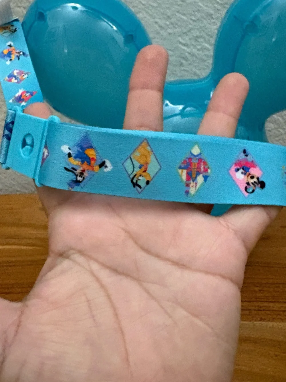 Disney Blue Mickey Head Snack Bucket with 70th Characters